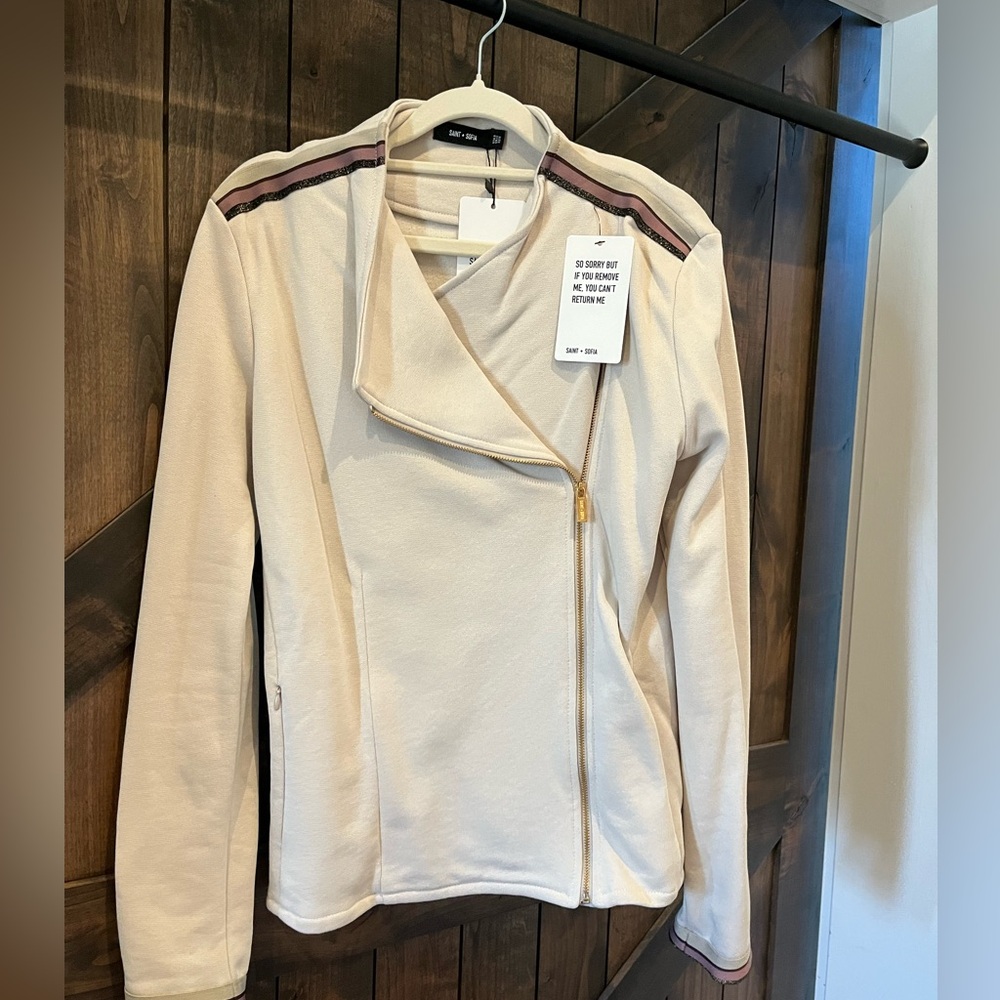 Beige Zip-Up Jacket